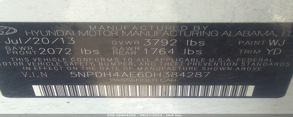 5NPDH4AE6DH384287 2013 HYUNDAI ELANTRA photo no. 9