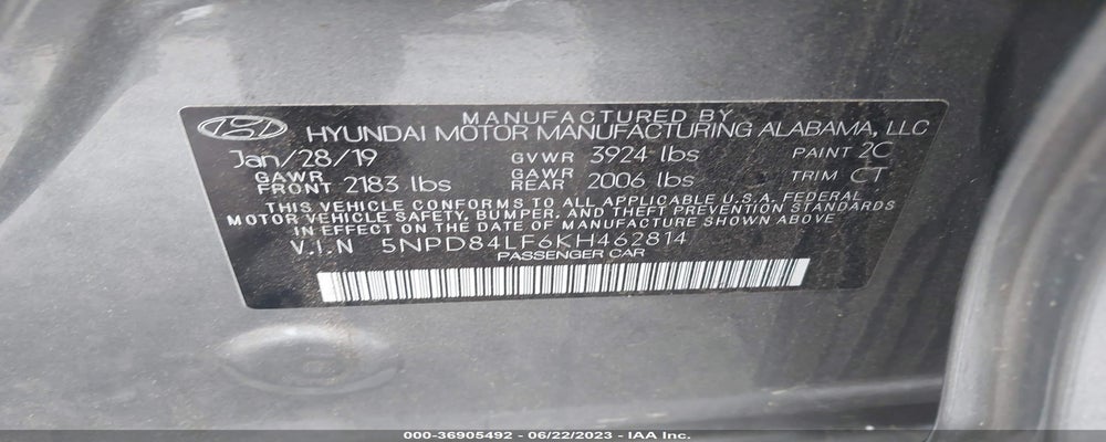 5NPD84LF6KH462814 2019 HYUNDAI ELANTRA photo no. 9