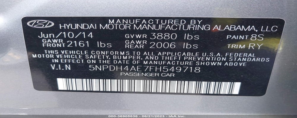 5NPDH4AE7FH549718 2015 HYUNDAI ELANTRA photo no. 9