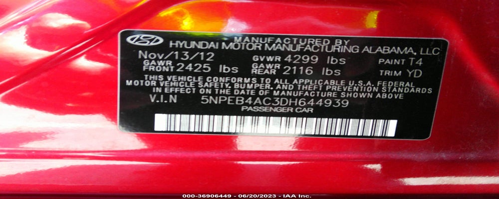5NPEB4AC3DH644939 2013 HYUNDAI SONATA photo no. 9