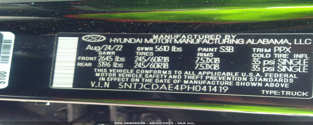5NTJCDAE4PH041419 2023 HYUNDAI SANTA CRUZ photo no. 9