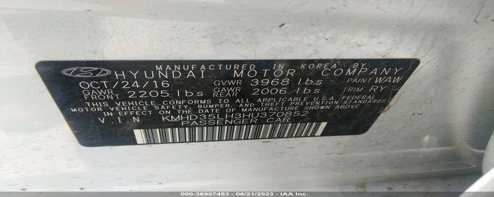 KMHD35LH3HU370852 2017 HYUNDAI ELANTRA GT photo no. 9