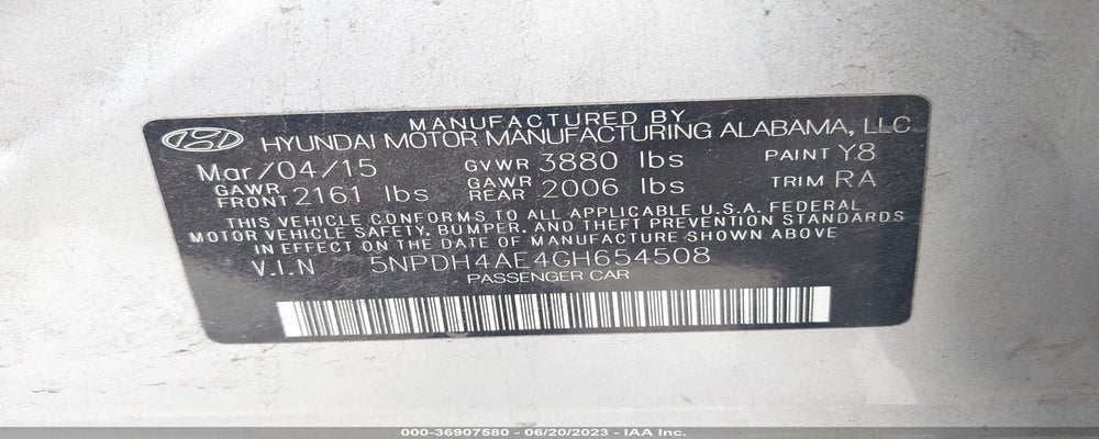 5NPDH4AE4GH654508 2016 HYUNDAI ELANTRA photo no. 9