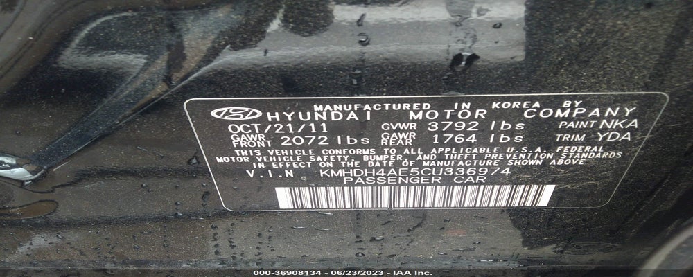KMHDH4AE5CU336974 2012 HYUNDAI ELANTRA photo no. 9