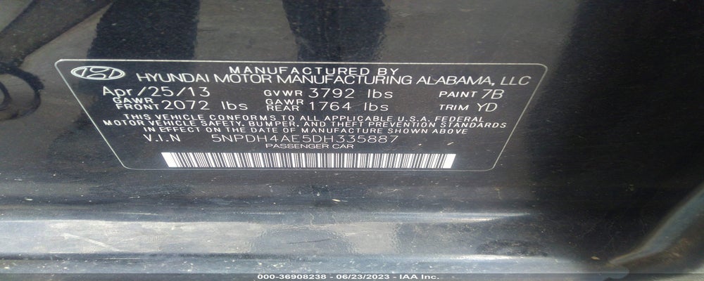 5NPDH4AE5DH335887 2013 HYUNDAI ELANTRA photo no. 9