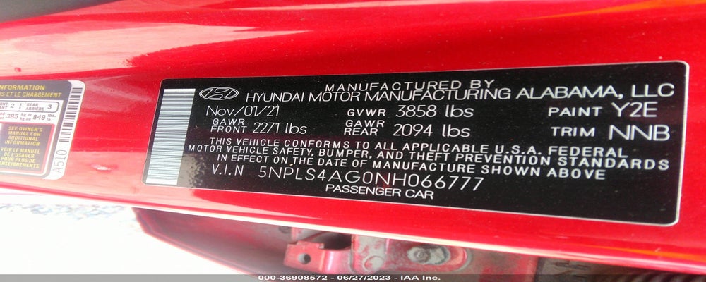 5NPLS4AG0NH066777 2022 HYUNDAI ELANTRA photo no. 9