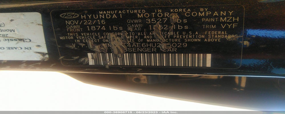 KMHCT4AE6HU255029 2017 HYUNDAI ACCENT photo no. 9