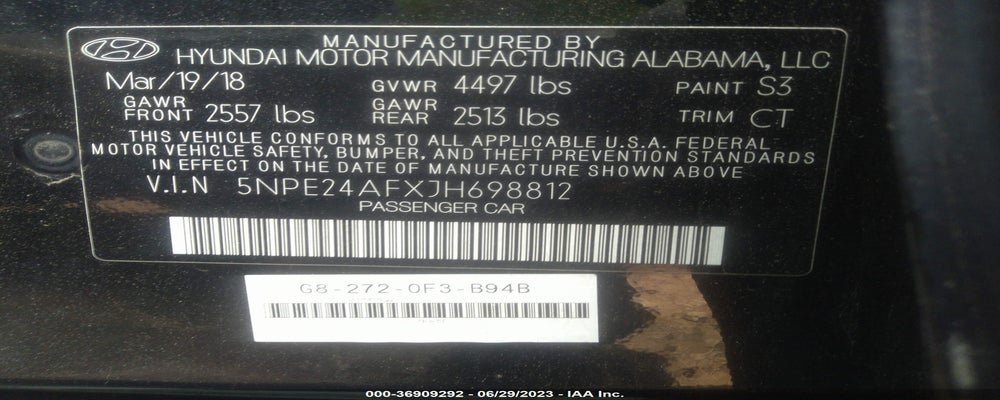 5NPE24AFXJH698812 2018 HYUNDAI SONATA photo no. 9