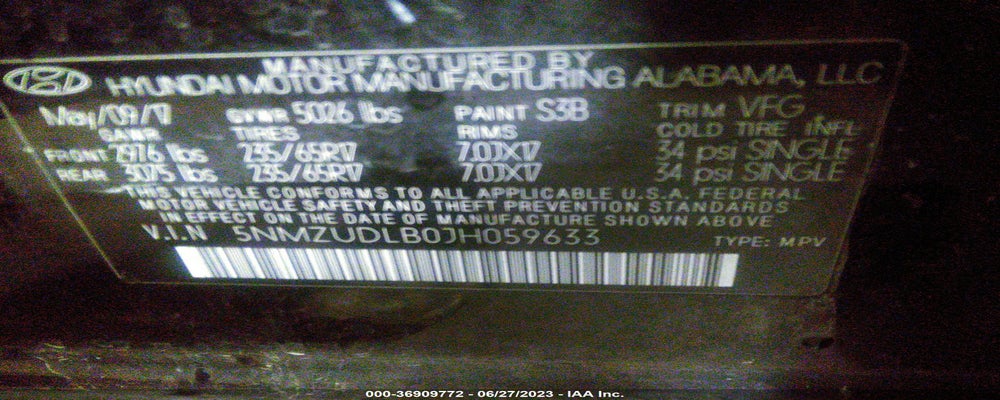 5NMZUDLB0JH059633 2018 HYUNDAI SANTA FE SPORT photo no. 9