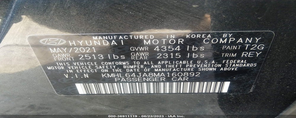 KMHL64JA8MA160892 2021 HYUNDAI SONATA photo no. 9