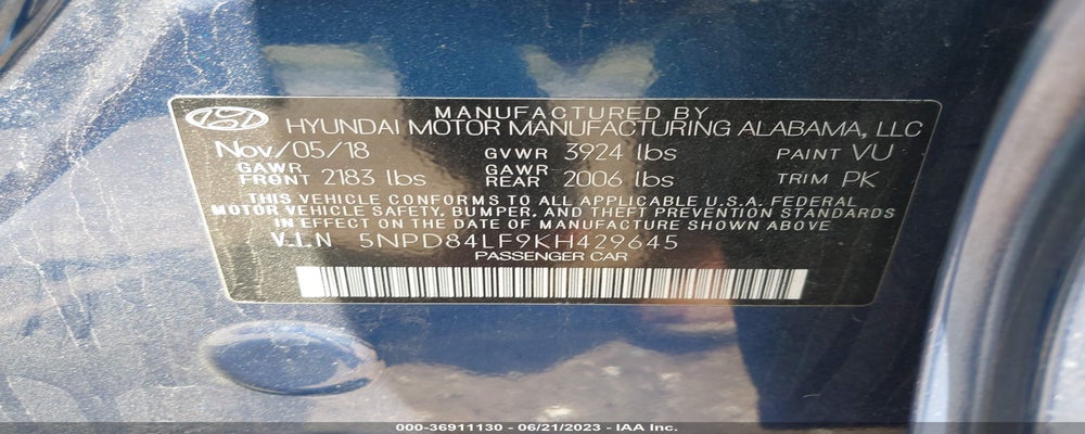 5NPD84LF9KH429645 2019 HYUNDAI ELANTRA photo no. 9