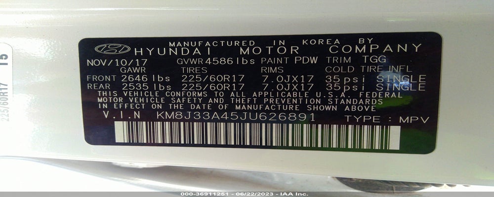 KM8J33A45JU626891 2018 HYUNDAI TUCSON photo no. 9