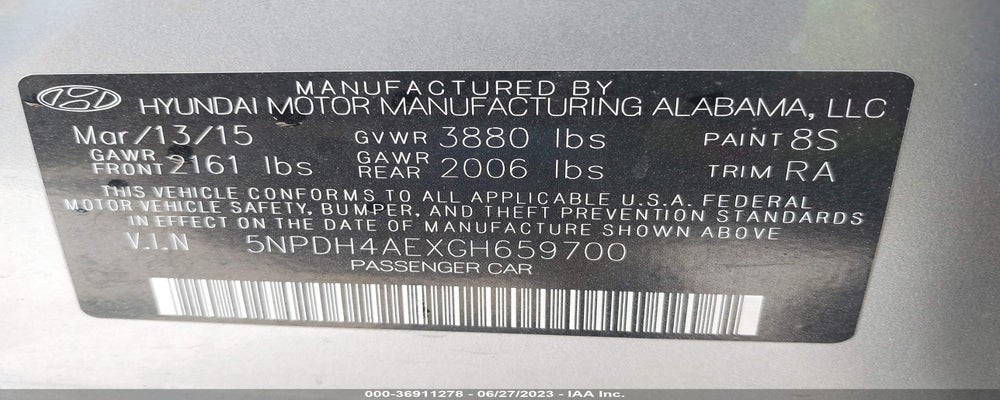 5NPDH4AEXGH659700 2016 HYUNDAI ELANTRA photo no. 9