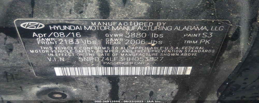 5NPD74LF3HH053827 2017 HYUNDAI ELANTRA photo no. 9