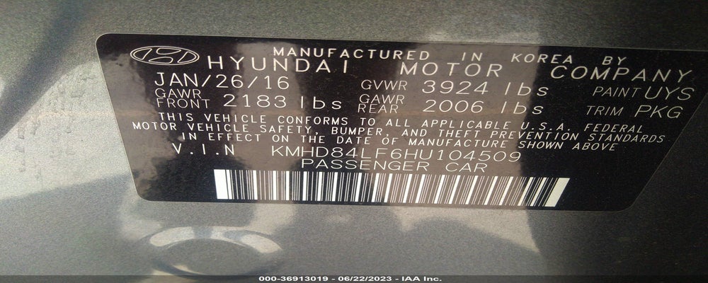 KMHD84LF6HU104509 2017 HYUNDAI ELANTRA photo no. 9