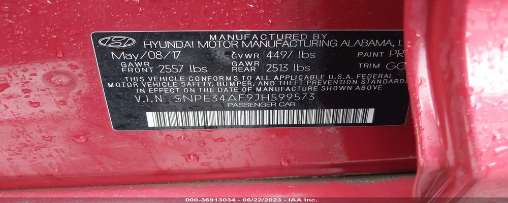 5NPE34AF9JH599573 2018 HYUNDAI SONATA photo no. 9