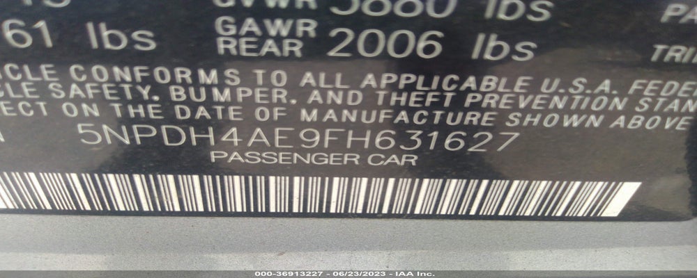 5NPDH4AE9FH631627 2015 HYUNDAI ELANTRA photo no. 9