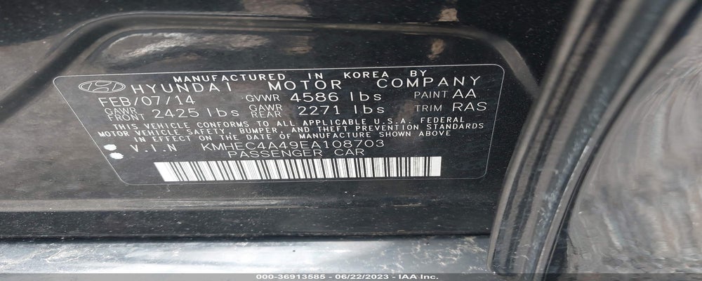 KMHEC4A49EA108703 2014 HYUNDAI SONATA HYBRID photo no. 9