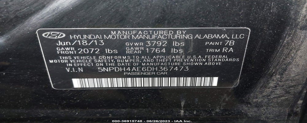 5NPDH4AE6DH367473 2013 HYUNDAI ELANTRA photo no. 9