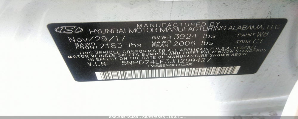 5NPD74LF3JH299427 2018 HYUNDAI ELANTRA photo no. 9