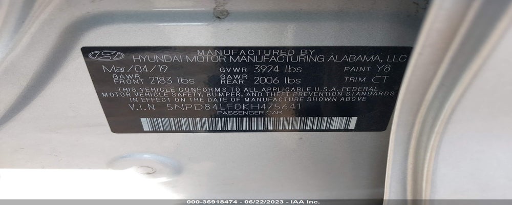 5NPD84LF0KH475641 2019 HYUNDAI ELANTRA photo no. 9