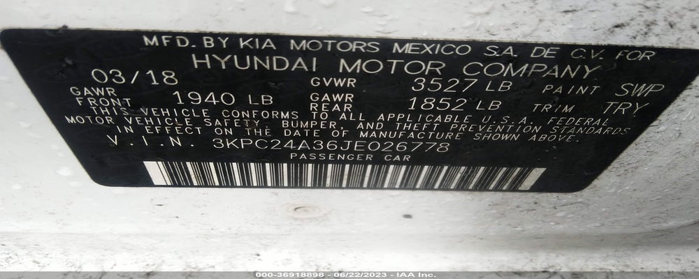 3KPC24A36JE026778 2018 HYUNDAI ACCENT photo no. 9