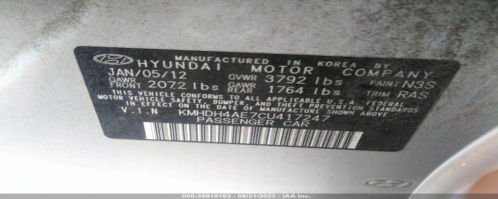KMHDH4AE7CU417247 2012 HYUNDAI ELANTRA photo no. 9