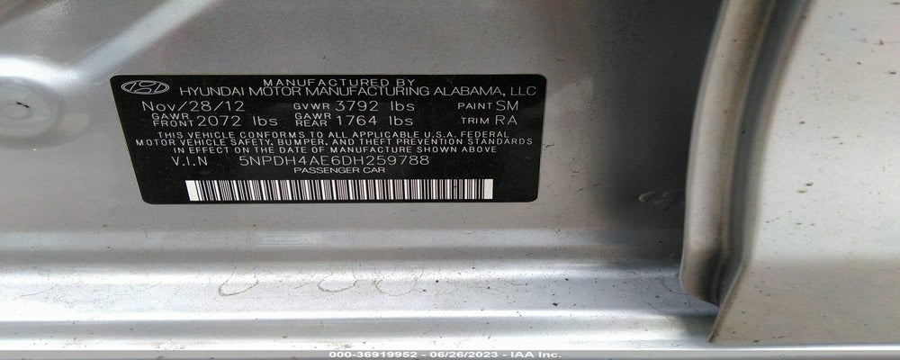 5NPDH4AE6DH259788 2013 HYUNDAI ELANTRA photo no. 9