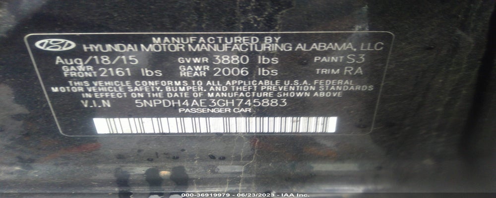 5NPDH4AE3GH745883 2016 HYUNDAI ELANTRA photo no. 9