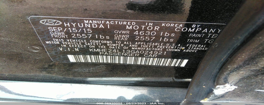 KMHE24L13GA024921 2016 HYUNDAI SONATA HYBRID photo no. 9
