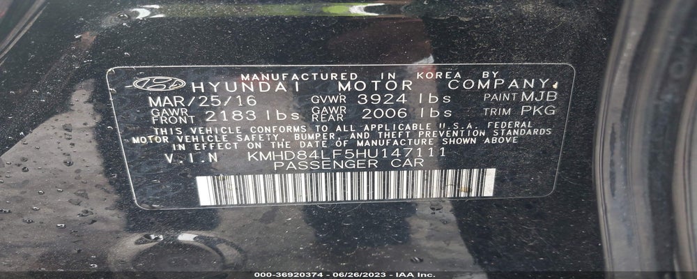 KMHD84LF5HU147111 2017 HYUNDAI ELANTRA photo no. 9