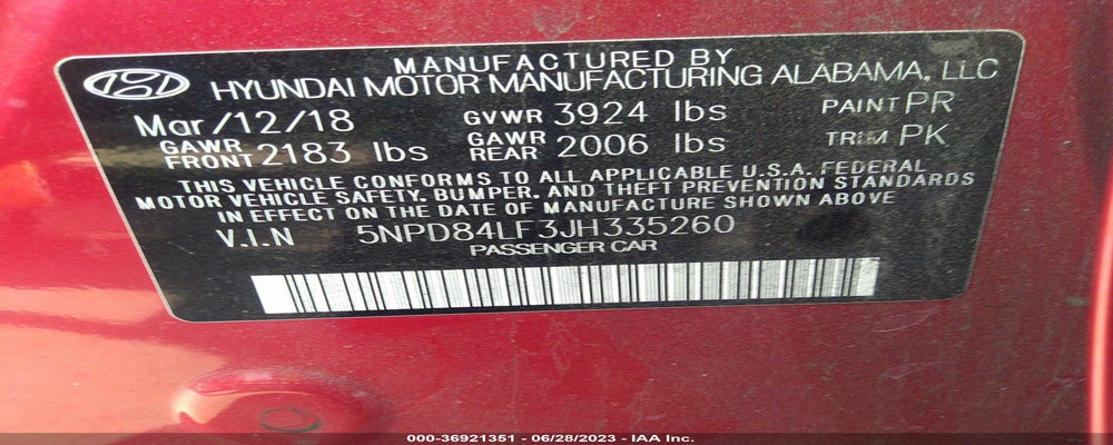 5NPD84LF3JH335260 2018 HYUNDAI ELANTRA photo no. 9