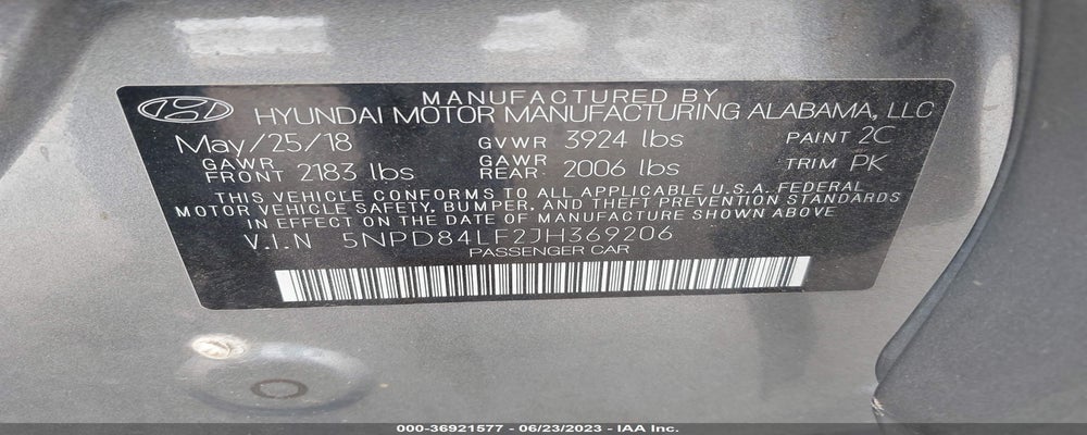 5NPD84LF2JH369206 2018 HYUNDAI ELANTRA photo no. 9