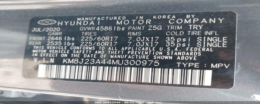 KM8J23A44MU300975 2021 HYUNDAI TUCSON photo no. 9
