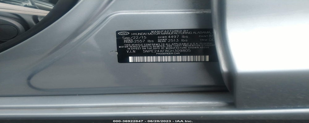 5NPE24AF8GH309805 2016 HYUNDAI SONATA photo no. 9