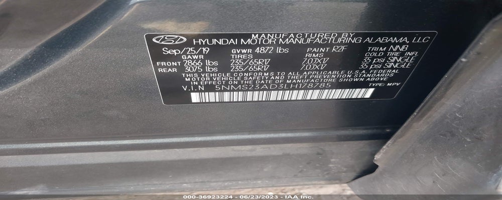 5NMS23AD3LH178785 2020 HYUNDAI SANTA FE photo no. 9