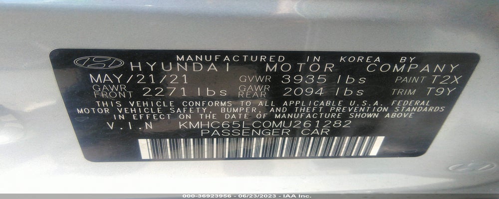 KMHC65LC0MU261282 2021 HYUNDAI IONIQ HYBRID photo no. 9