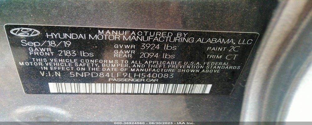 5NPD84LF9LH540083 2020 HYUNDAI ELANTRA photo no. 9