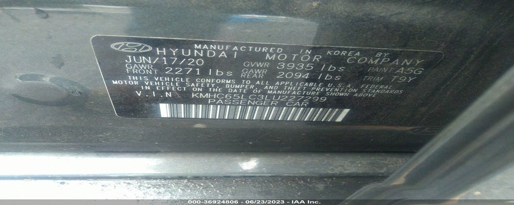 KMHC65LC3LU227299 2020 HYUNDAI IONIQ HYBRID photo no. 9