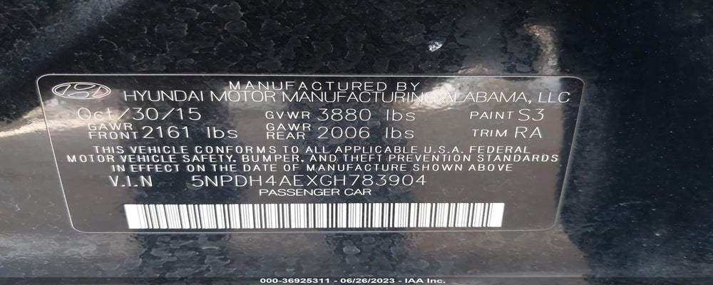 5NPDH4AEXGH783904 2016 HYUNDAI ELANTRA photo no. 9