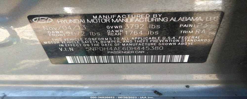 5NPDH4AE6DH445380 2013 HYUNDAI ELANTRA photo no. 9