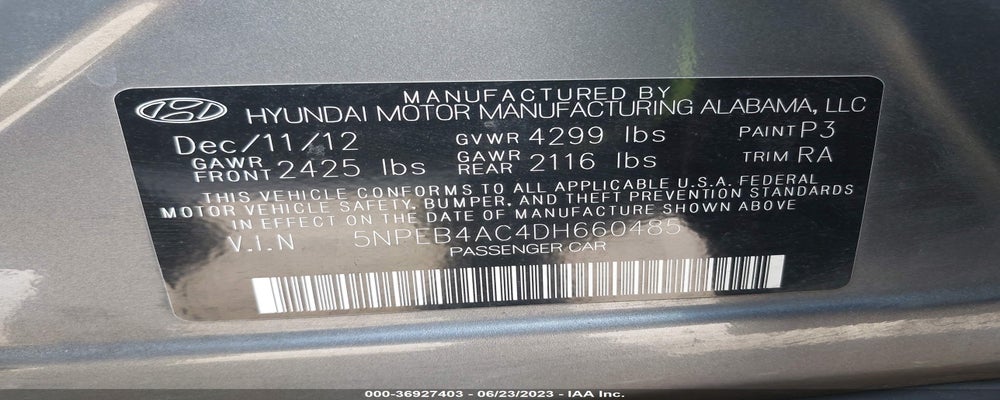 5NPEB4AC4DH660485 2013 HYUNDAI SONATA photo no. 9