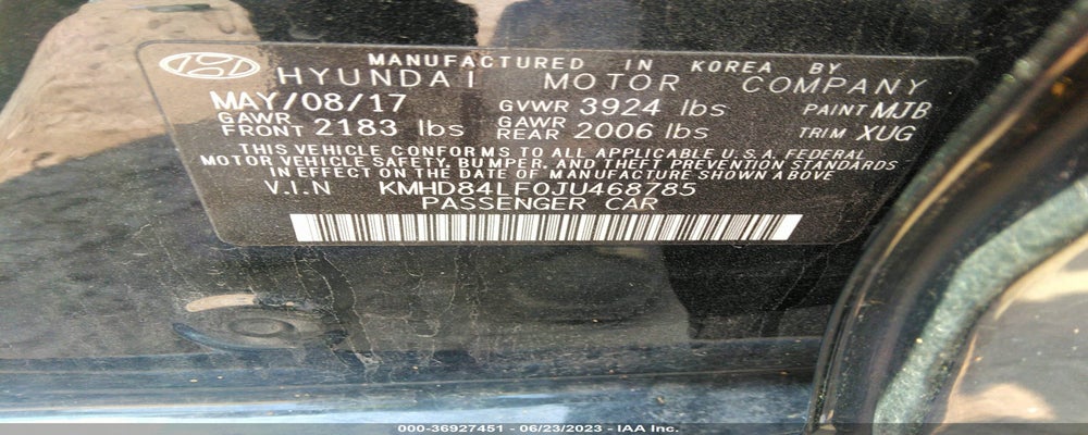 KMHD84LF0JU468785 2018 HYUNDAI ELANTRA photo no. 9