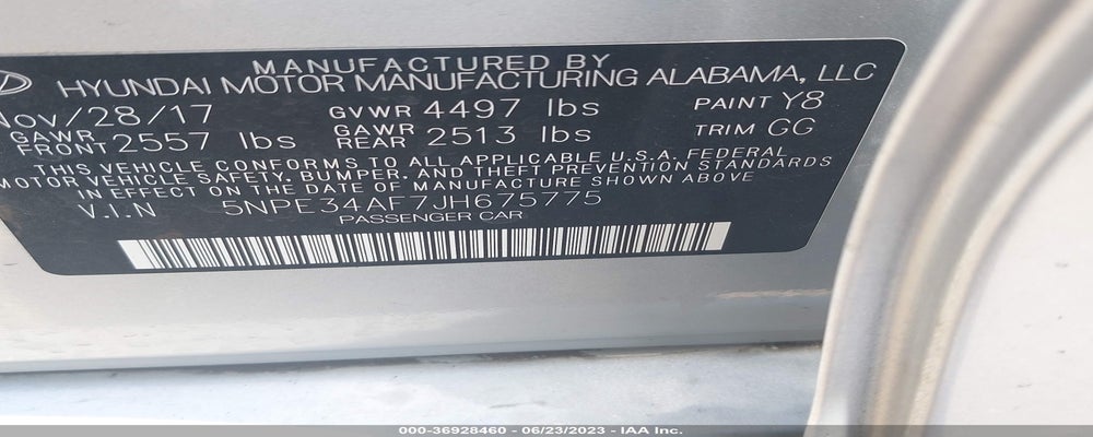 5NPE34AF7JH675775 2018 HYUNDAI SONATA photo no. 9