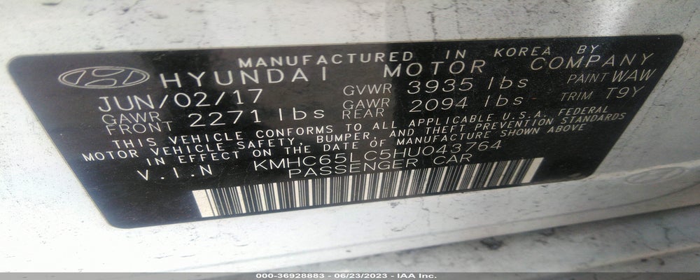 KMHC65LC5HU043764 2017 HYUNDAI IONIQ HYBRID photo no. 9