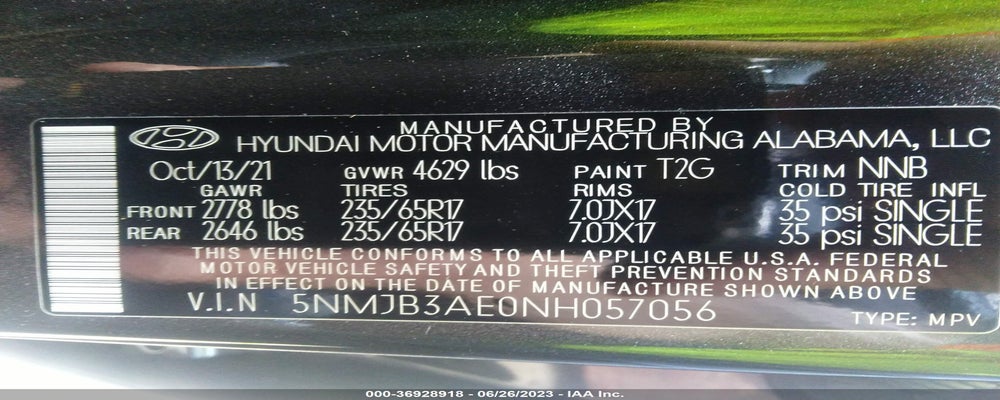 5NMJB3AE0NH057056 2022 HYUNDAI TUCSON photo no. 9