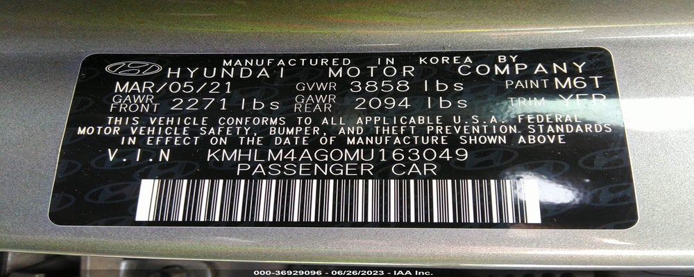 KMHLM4AG0MU163049 2021 HYUNDAI ELANTRA photo no. 9