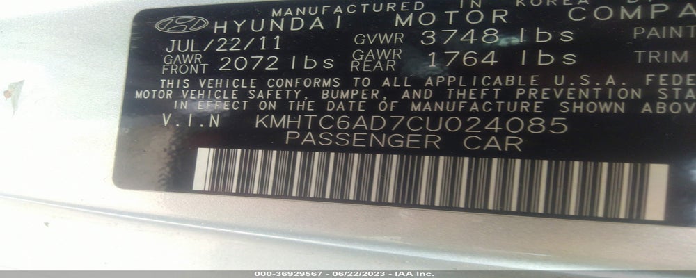 KMHTC6AD7CU024085 2012 HYUNDAI VELOSTER photo no. 9