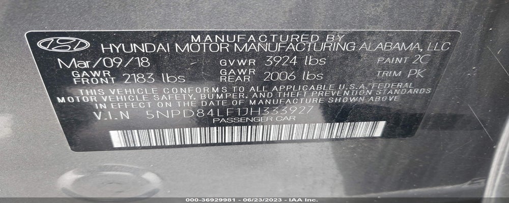 5NPD84LF1JH333927 2018 HYUNDAI ELANTRA photo no. 9