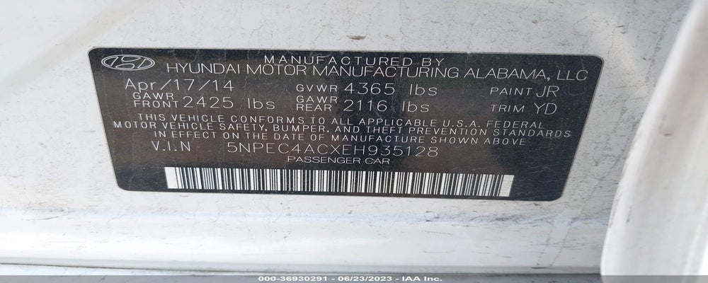 5NPEC4ACXEH935128 2014 HYUNDAI SONATA photo no. 9